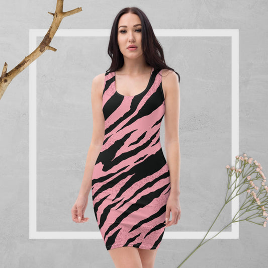 'Animal Couture' Pink Zebra Dress