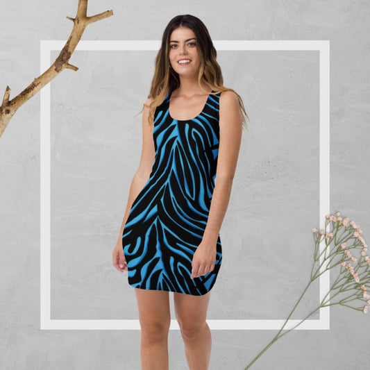 'Animal Couture' Blue Night Life Dress